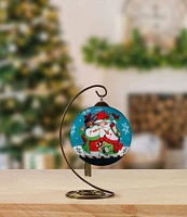 Ne' Qwa Art Winter Welcome Hand Painted Glass Ornament