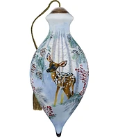 Ne' Qwa Art Winter Wonderland Hand Painted Glass Ornament