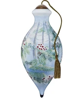 Ne' Qwa Art Winter Wonderland Hand Painted Glass Ornament