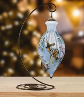 Ne' Qwa Art Winter Wonderland Hand Painted Glass Ornament