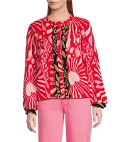Never Fully Dressed Crew Neck Long Sleeve Valentine Animal Cardigan