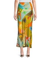 Never Fully Dressed Dorris Sundazed Printed Pull On Maxi Skirt