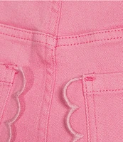 Never Fully Dressed High Rise Denim Scallop Wide Leg Pant