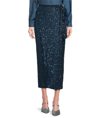 Never Fully Dressed Jaspre Wrap Sequin Skirt