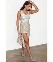 Never Fully Dressed Jaspre Wrap Sequin Skirt