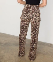 Never Fully Dressed Lucia Leopard Print Scallop Pocket Detail Jeans