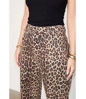 Never Fully Dressed Lucia Leopard Print Scallop Pocket Detail Jeans