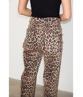 Never Fully Dressed Lucia Leopard Print Scallop Pocket Detail Jeans