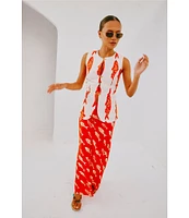 Never Fully Dressed Marina Dorris Fish Print Coordinating Maxi Skirt