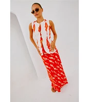 Never Fully Dressed Marina Dorris Fish Print Coordinating Maxi Skirt