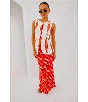 Never Fully Dressed Marina Dorris Fish Print Coordinating Maxi Skirt