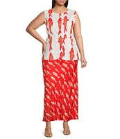 Never Fully Dressed Plus Marina Dorris Fish Print Coordinating Maxi Skirt