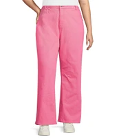 Never Fully Dressed Plus Size Scallop Pocket Detail Straight Leg Jeans
