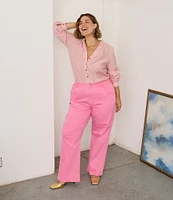 Never Fully Dressed Plus Size Scallop Pocket Detail Straight Leg Jeans