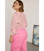 Never Fully Dressed Plus Size Scallop Pocket Detail Straight Leg Jeans