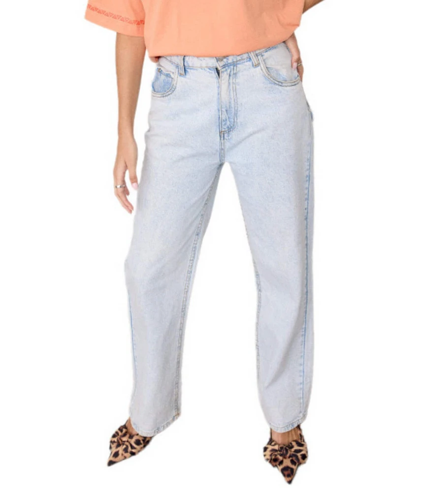 Never Fully Dressed Scallop Pocket Detail Straight Leg Jeans