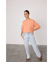 Never Fully Dressed Scallop Pocket Detail Straight Leg Jeans