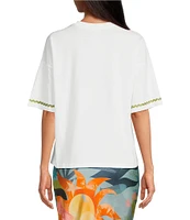 Never Fully Dressed Soller Crew Neck Short Sleeve Printed T-Shirt