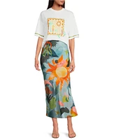 Never Fully Dressed Soller Crew Neck Short Sleeve Printed T-Shirt