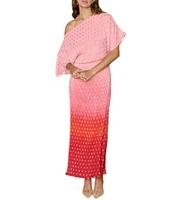 Never Fully Dressed Tilly Off-The-Shoulder Short Sleeve Ombre Maxi Dress
