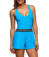 Next by Athena Good Karma V-Neck Sleeveless One Piece Romper