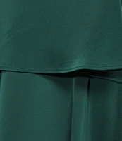 Next Up Scoop Neck Sleeveless Spaghetti Strap Tiered Ruffle Dress