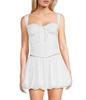 NIA Averie Corset Sweetheart Neck Coordinating Tank Top