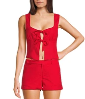 NIA Carolina Sleeveless Tie Front Coordinating Top