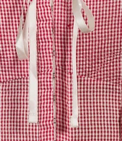 NIA Square Neck Tie Front Lemon Gingham Coordinating Top