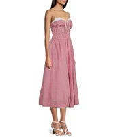 NIA Thomas Pick-A-Boo Gingham Maxi Dress