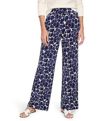 NIC + ZOE Knit Geo Pebble Wide Leg Pant