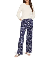 NIC + ZOE Knit Geo Pebble Wide Leg Pant