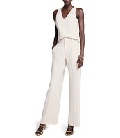 NIC + ZOE 31#double; Knit Scuba Wide-Leg Trouser Pant