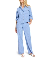 NIC + ZOE All-Around Point Collar Long Sleeve Shirt Jacket