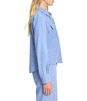 NIC + ZOE All-Around Point Collar Long Sleeve Shirt Jacket