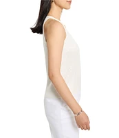 NIC + ZOE Anytime Sequin Round Neck Sleeveless Tank