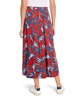 NIC + ZOE Autumn Leaves Print A-Line Skirt