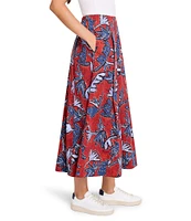 NIC + ZOE Autumn Leaves Print A-Line Skirt