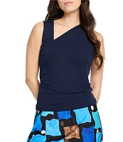 NIC + ZOE Better Angle Asymmetrical Square Neck Sleeveless Tank