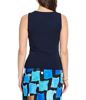 NIC + ZOE Better Angle Asymmetrical Square Neck Sleeveless Tank