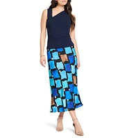 NIC + ZOE Better Angle Asymmetrical Square Neck Sleeveless Tank