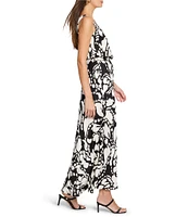 NIC + ZOE Bianca Evening Petal Blouson V-Neck Sleeveless Maxi Dress