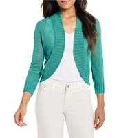 NIC + ZOE Bolero Lightweight Knit Open Front 3/4 Sleeve Cardigan