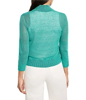 NIC + ZOE Bolero Lightweight Knit Open Front 3/4 Sleeve Cardigan