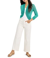NIC + ZOE Bolero Lightweight Knit Open Front 3/4 Sleeve Cardigan