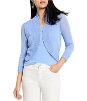 NIC + ZOE Bolero Lightweight Knit Open Front 3/4 Sleeve Cardigan