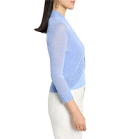 NIC + ZOE Bolero Lightweight Knit Open Front 3/4 Sleeve Cardigan