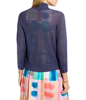 NIC + ZOE Bolero Lightweight Knit Open Front 3/4 Sleeve Cardigan