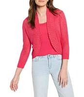 NIC + ZOE Bolero Lightweight Knit Open Front 3/4 Sleeve Cardigan