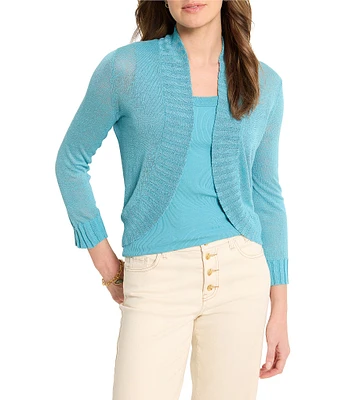 NIC + ZOE Bolero Lightweight Knit Open Front 3/4 Sleeve Cardigan